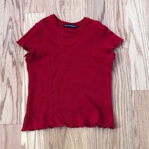 Brandy Melville Lettuce Cut Crop Top